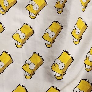 Men's Cartoon Character Swim Trunks - White and Yellow